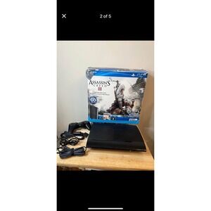 Sony PlayStation 3 Super Slim 500 GB Assassins Creed III Console Bundle w/ Games